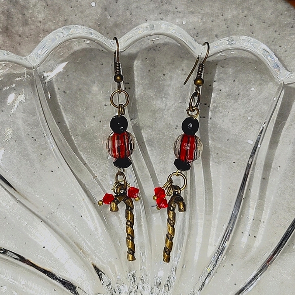 Handmade Christmas CandyCane Earrings